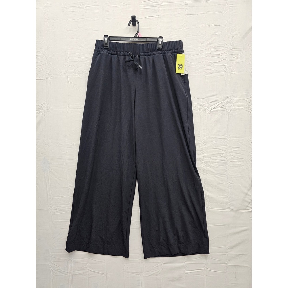 All in Motion Womens Wide Leg Active Light Pants Black Polyester Blend Size XL